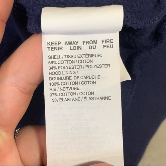 Puma Navy Blue Cotton Fleece  Hooded Sweatshirt, Size M - Picture 5 of 8